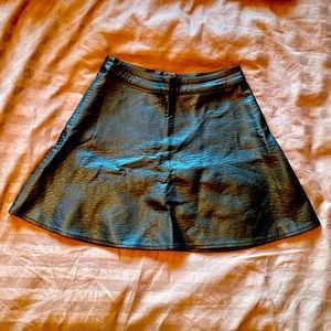 Faux Leather A-line high waisted skirt